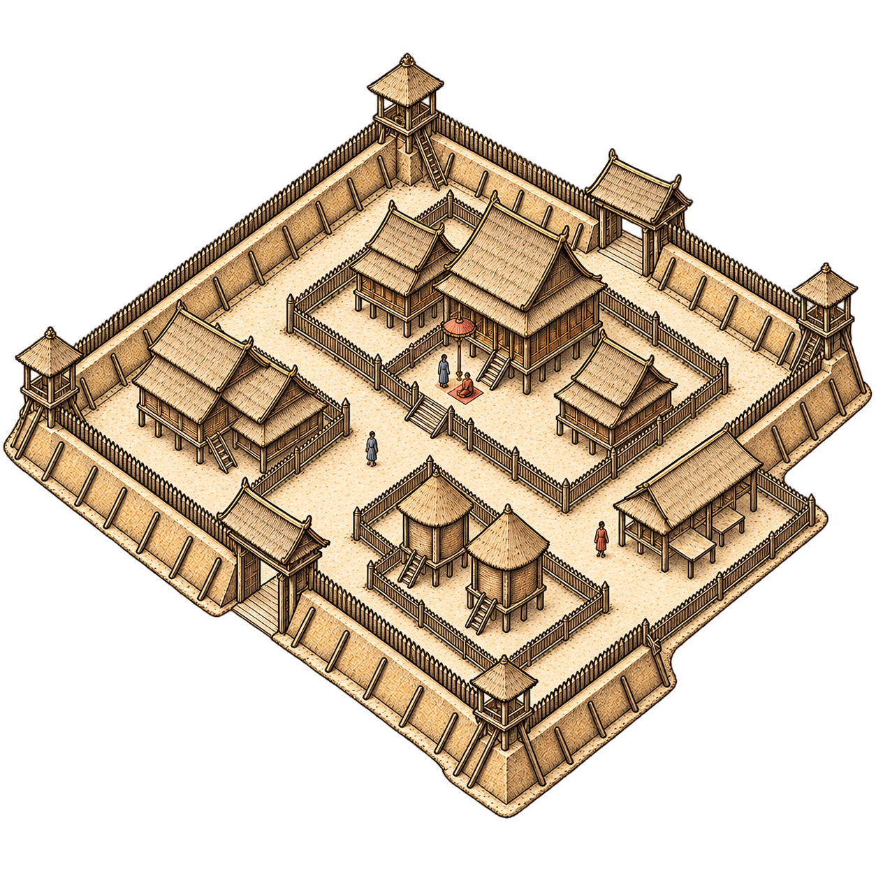 The walled citadel of Longvek